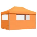Tente de réception pliable escamotable avec 3 parois latérales