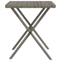 Chaises longues lot de 2 avec table gris résine tressée