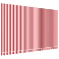 Tissu de remplacement pour auvent rayures rouges et blanches