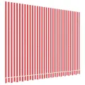 Tissu de remplacement pour auvent rayures rouges et blanches