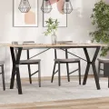 Pieds de table à manger cadre en Y 140x60x73 cm acier