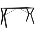 Pieds de table à manger cadre en Y 140x60x73 cm acier