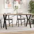 Pieds de table à manger cadre en Y 140x60x73 cm acier