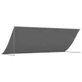Auvent rétractable anthracite 400x150 m tissu et acier