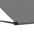 Auvent rétractable anthracite 400x150 m tissu et acier