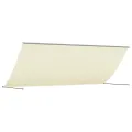 Auvent rétractable crème 400x150 m tissu et acier