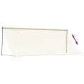 Auvent rétractable crème 400x150 m tissu et acier
