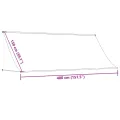 Auvent rétractable crème 400x150 m tissu et acier