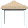 Tente de réception pliable escamotable beige 580x292x315 cm