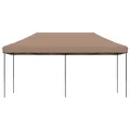 Tente de réception pliable escamotable marron 580x292x315 cm