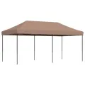 Tente de réception pliable escamotable marron 580x292x315 cm