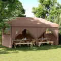 Tente de réception pliable escamotable avec 4 parois latérales