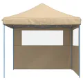 Tente de réception pliable escamotable avec 2 parois latérales