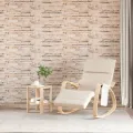 Panneaux muraux 3D 14 pcs blanc et rouge 100x25 cm EPS