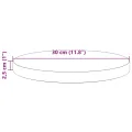 Dessus de table rond cire marron Ø30x2,5 cm bois de pin massif