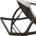 Chaises longues lot de 2 avec table marron résine tressée