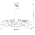 Base de parasol pour mâts Ø38 / 48 mm 12 kg rond