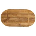 Dessus de table 80x40x3,8 cm ovale bois massif de manguier