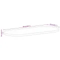 Dessus de table 80x40x3,8 cm ovale bois massif de manguier