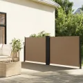 Auvent latéral rétractable taupe 120x600 cm