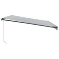 Auvent manuel rétractable avec LED anthracite blanc 450x350 cm