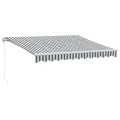 Auvent manuel rétractable anthracite et blanc 300x250 cm