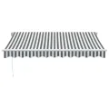 Auvent manuel rétractable anthracite et blanc 300x250 cm