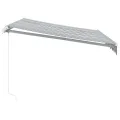 Auvent manuel rétractable anthracite et blanc 300x250 cm