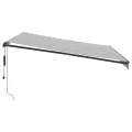 Auvent rétractable automatique avec LED anthracite et blanc