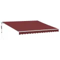 Auvent rétractable automatique bordeaux 400x300 cm