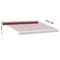 Auvent rétractable automatique bordeaux 400x300 cm