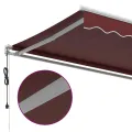 Auvent rétractable automatique bordeaux 400x300 cm