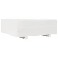 Jardinière blanc 70x70x26,5 cm bois de pin massif
