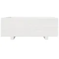 Jardinière blanc 70x70x26,5 cm bois de pin massif