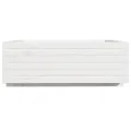 Jardinière blanc 70x70x26,5 cm bois de pin massif