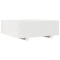 Jardinière blanc 70x70x26,5 cm bois de pin massif