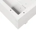 Jardinière blanc 70x70x26,5 cm bois de pin massif