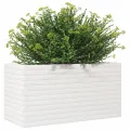 Jardinière blanc 90x40x45,5 cm bois de pin massif