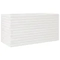 Jardinière blanc 90x40x45,5 cm bois de pin massif