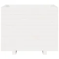Jardinière blanc 60x60x49,5 cm bois de pin massif