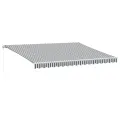 Auvent manuel rétractable avec LED anthracite blanc 450x350 cm