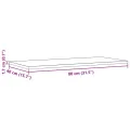 Dessus de table 2 pcs 80x40x1,7cm rectangulaire bois pin massif