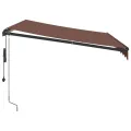 Auvent rétractable automatique marron 300x250 cm