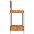 Table de travail de jardin bois d'acacia solide et acier
