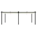 Tonnelle de jardin avec toit rétractable crème 3x6 m aluminium