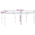 Tonnelle de jardin avec toit rétractable crème 3x6 m aluminium