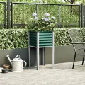 Jardinière vert 45x45x88 cm acier