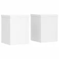 Supports pour plantes 2 pcs blanc 15x15x20 cm bois d'ingénierie