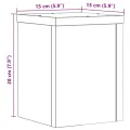 Supports pour plantes 2 pcs blanc 15x15x20 cm bois d'ingénierie