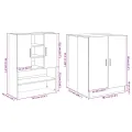 Armoires pour machine à laver 2pcs chêne sonoma bois ingénierie